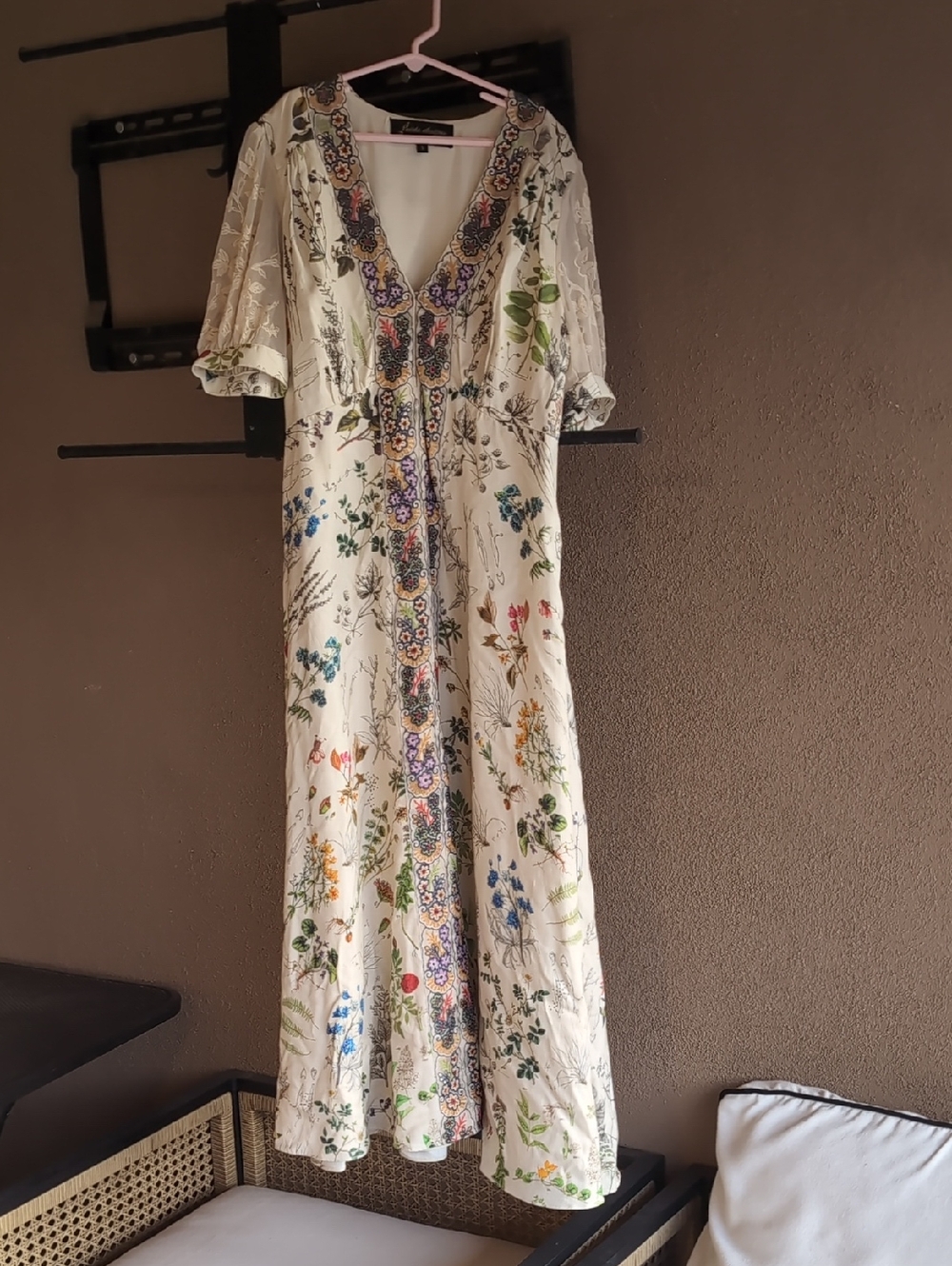 NWT Anthropologie Geisha Designs Donna Embroidered Floral Lace Dress S - Picture 4 of 8